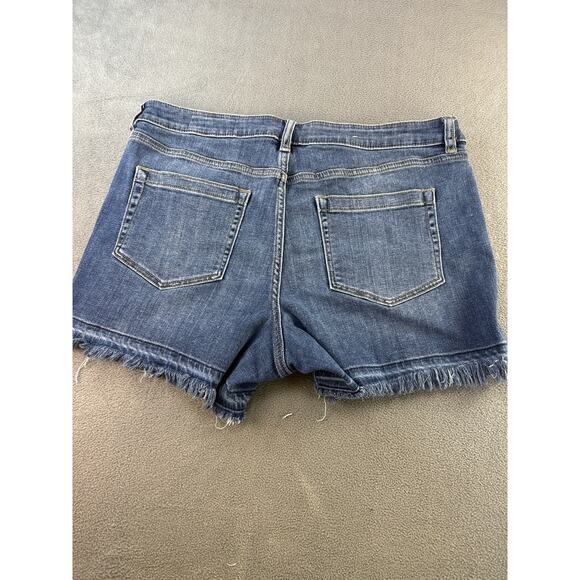 Vince‎ Camuto Undone Hem Denim Short Dark Wash Size 32 / 14 - Picture 7 of 7